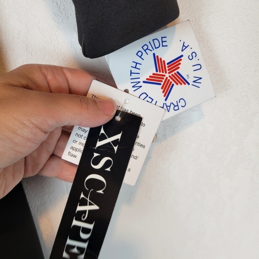 NWT Xscape Women's Ruched Off-The-Shoulder Gown in Gunmetal Black - Picture 11 of 14